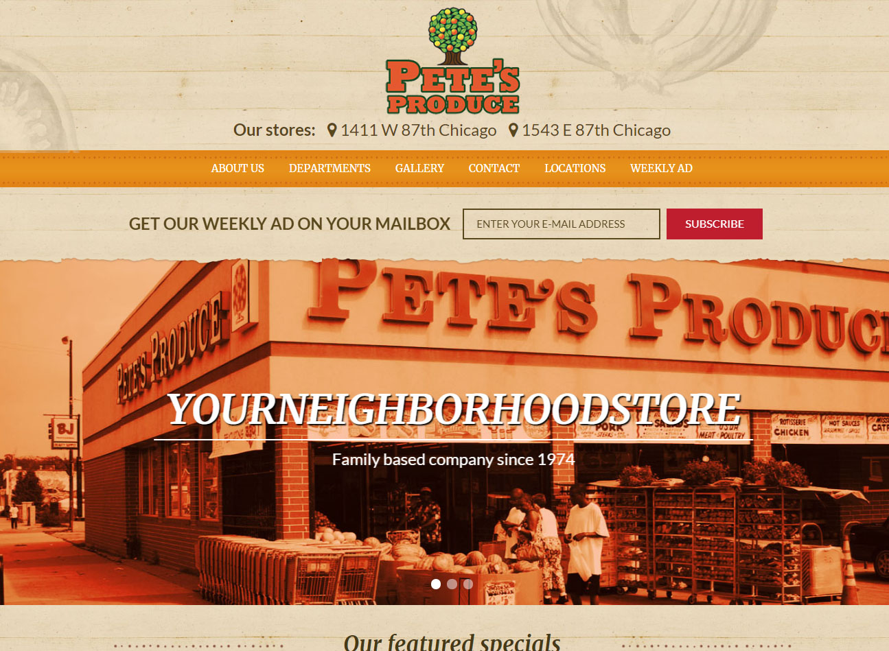 Pete's Produce StudioMGD Web Design Agency